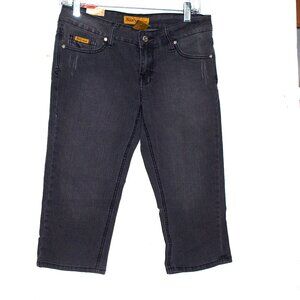 New With Tag SISLY Jeans Gray Capri Jean Size 7